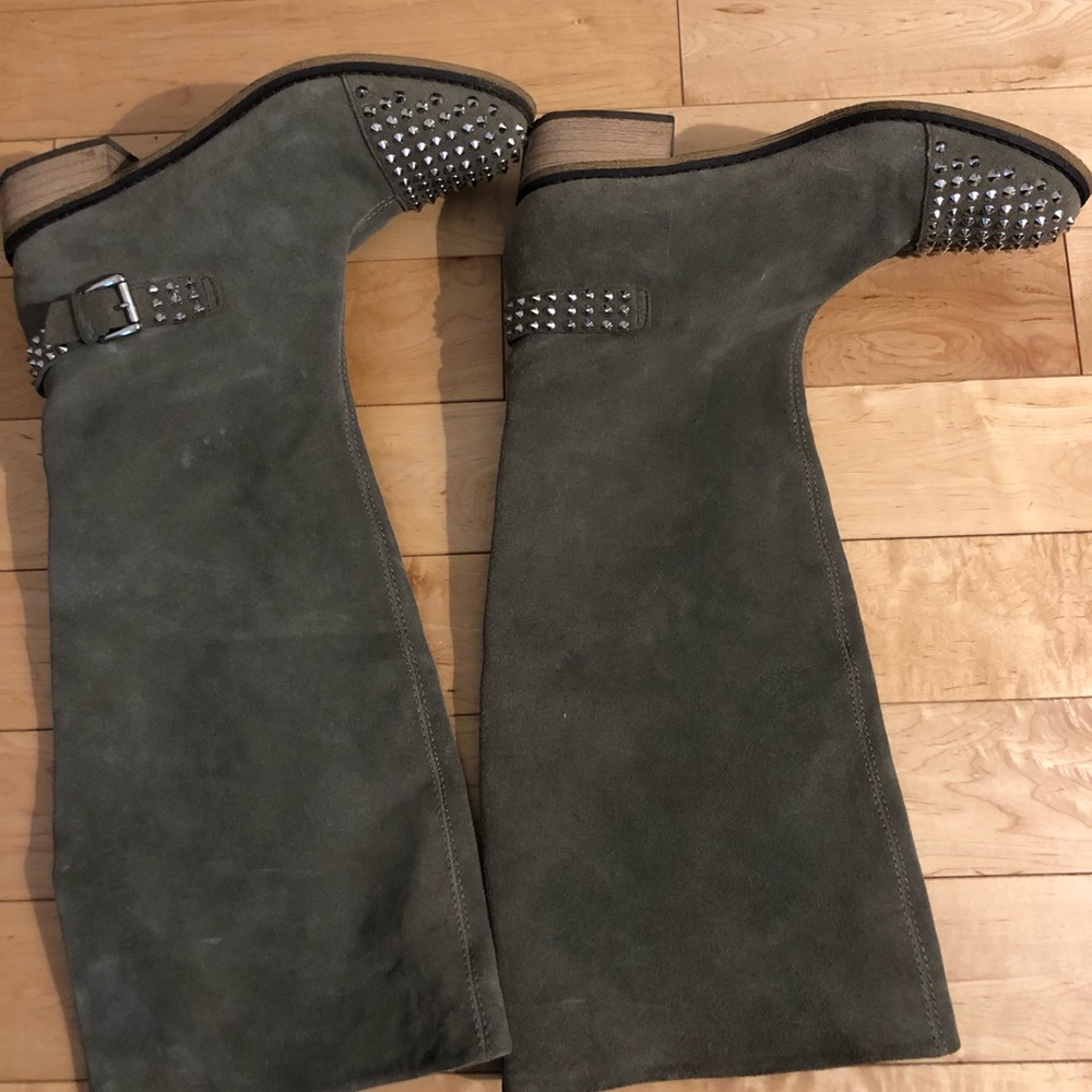 Kelsi Dagger studded suede boots. Used. Size 10